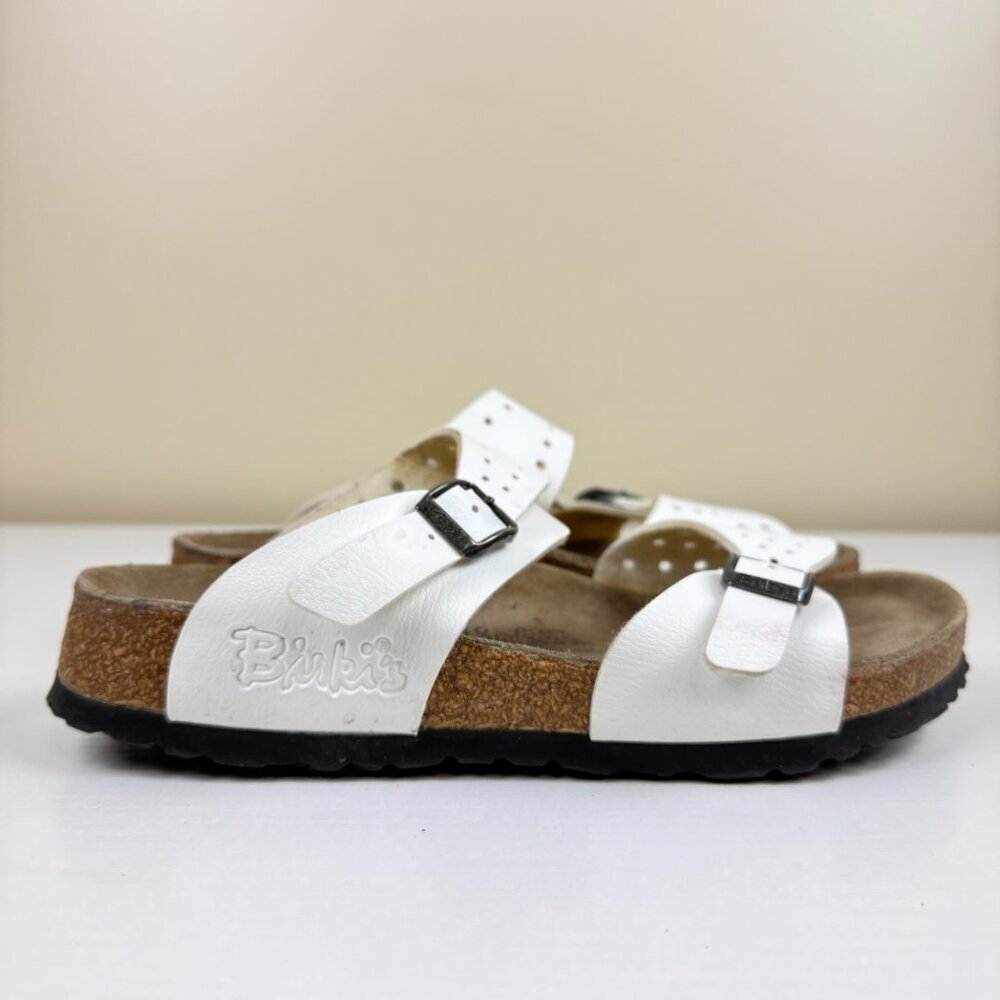 Birkenstock Birki's Freeport White Perforated Two Strap Sandals - Picture 3 of 10